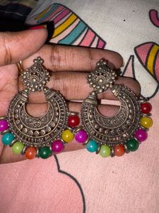 Peacock Design Jhumka Earrings