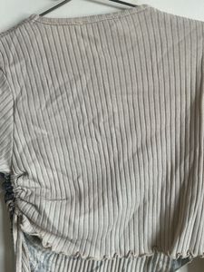 Unique Butterfly Print Ribbed Top