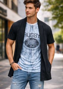 Men's Graphic T-Shirt with Shrug Style