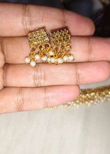 pearl work necklace