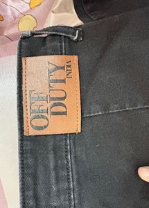off duty high rise black jeans