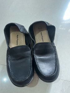 Hush Puppies Black Leather Loafers