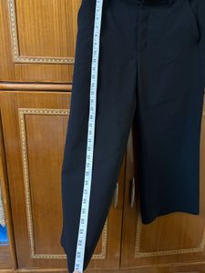 Black Wide Leg Cropped Pants