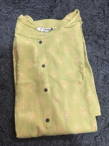 Elegant Green Floral Print Kurta