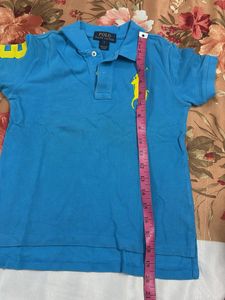 Blue Polo Ralph Lauren T-Shirt with Yellow Logo