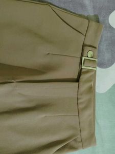 Elegant Beige &amp; Black Women's Pants