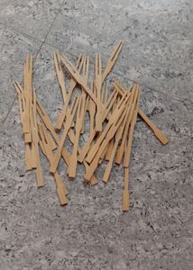 Disposal Wooden Fruit Fork Mini Fork Pack Of 128 Pcs
