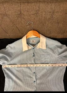 Striped Button-Up Short Sleeve Shirt