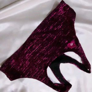 Sparkly Burgundy Sports Bra