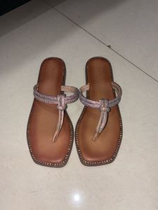 Sparkling Embellished Flat Sandals