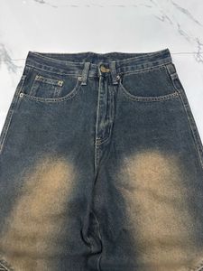 Washed Moto Denim Jeans