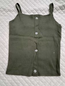 olive green tight fit top for my girly pops
