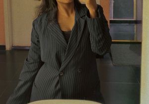 Pinstripe Blazer