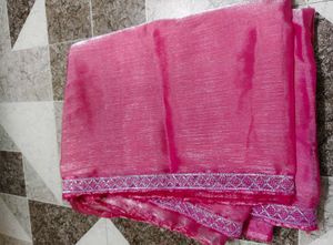 party wear Pink Saree with blouse