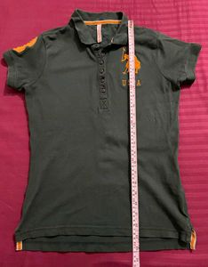 USPA Green Polo T-Shirt Women