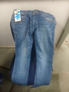 Blue denim jeans