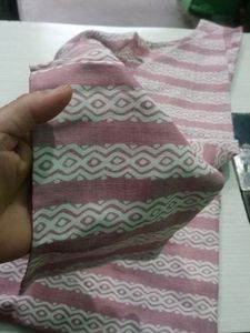 Pink Patterned Kurti Top