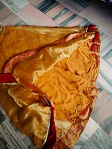 Golden Skirt with Red Border