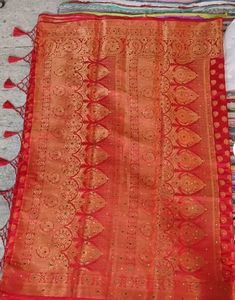 Stunning Red &amp; Gold Banarasi Saree