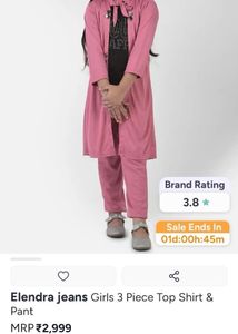 Stylish Pink 3-Piece Co-ord Set