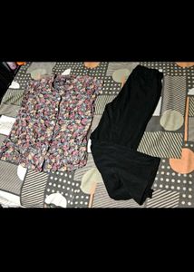 Floral Print Pajama Set