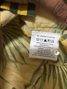 Vibrant Tropical Leaf Print Shirt