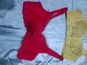 Set of 2 Bras (Yellow &amp; Red)