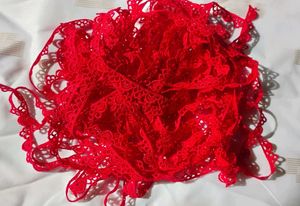 Lace Trim Red Panty 10 metre