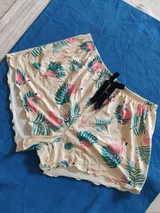Cute Flamingo Print Pajama Shorts