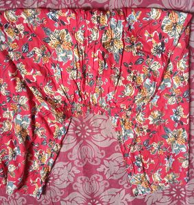 Red Floral Jumpsuit