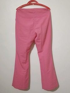 Chic Pink Flared Trousers