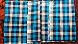 Checked unstitched dress material