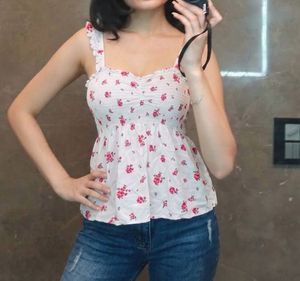 Floral Smocked Peplum Top