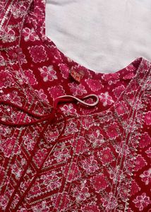 Embellished maroon Kurta for daily wear 😊