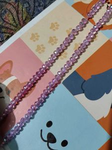 Sparkling Purple Crystal Necklace &amp; Bracelet Set