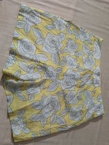 Yellow Floral Printed Kurti