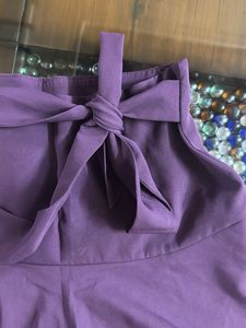 Purple Tie-Waist Skort