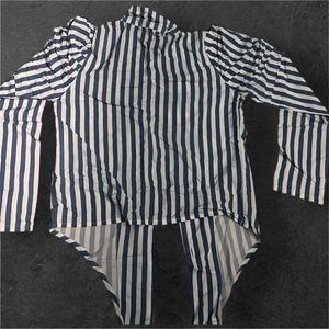 Striped Blazer Style Top