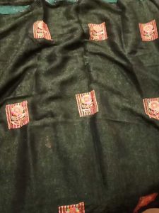 Embroidered Green Silk Saree