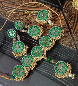 Emerald Mirror Jewelry Set