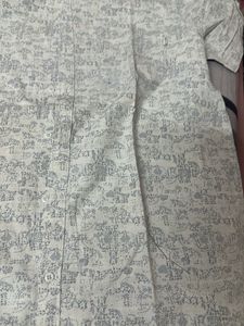 Men's White Printed Short Sleeve Shirt