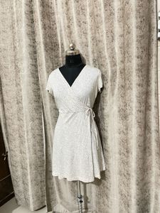 H&amp;M Cute White Wrap Dress