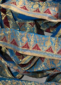 Lace(maroon, gold&amp; cyan)