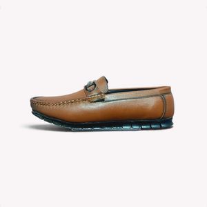 Men's Tan Leather Loafers