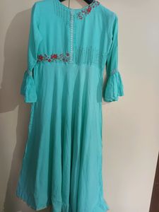Beautiful Teal Anarkali Kurti