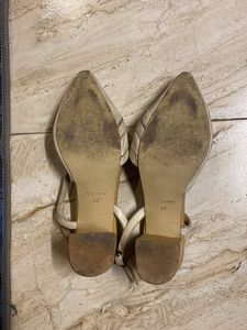 Elegant Beige Pointed Toe Slingbacks