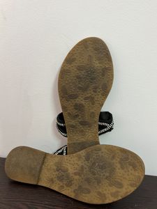 Black Flip flop With Stonework