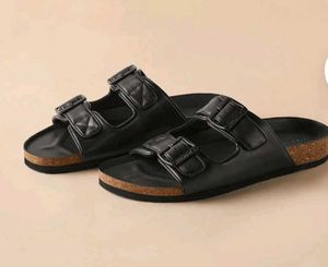 Neeman's Cork Sandals- Solid Black