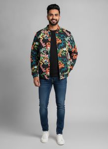boys Graffiti Print Bomber Jacket