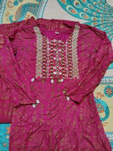 pink sharara set
